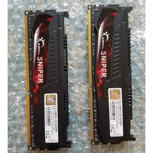 G.Skill 8GB (2x4GB) DDR3 PC3-12800 1600MHz Sniper Desktop RAM Kit - Picture 2 of 2